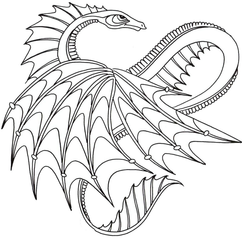 advanced realistic dragon coloring pages